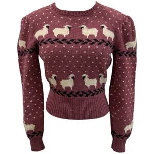 Vintage Woolies Handknits Sheep Jumper